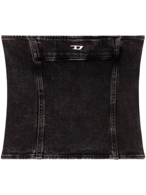 Diesel haut bustier DE-VILLE-D en jean - Noir