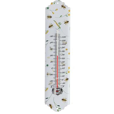 Esschert design thermometer Bijen - voor binnen en buiten - 30 x 7 cm - Celsius/fahrenheit