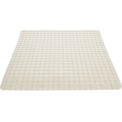 Anti-slip badmat creme wit 55 x 55 cm vierkant