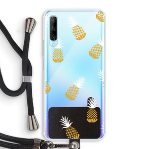Ananasjes: Huawei P Smart Pro Transparant Hoesje met koord