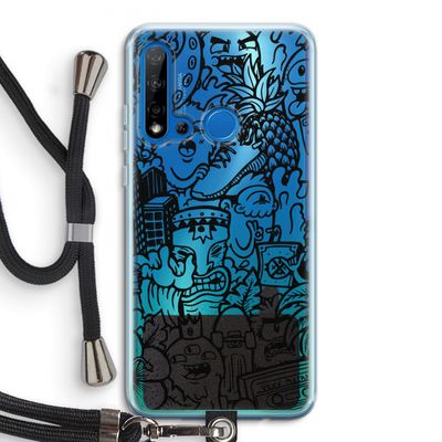 Vexx Black Mixtape: Huawei P20 Lite (2019) Transparant Hoesje met koord