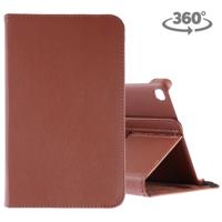 Litchi textuur horizontale Flip 360 graden rotatie lederen case voor Galaxy tab een 8 (2019)/P200/P205 met houder (bruin)