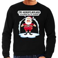 Foute Kersttrui de kerstliedjes zijn om te janken zwart heren