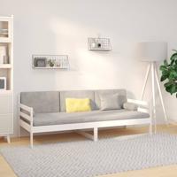 Slaapbank zonder matras 90x190 cm massief grenenhout wit