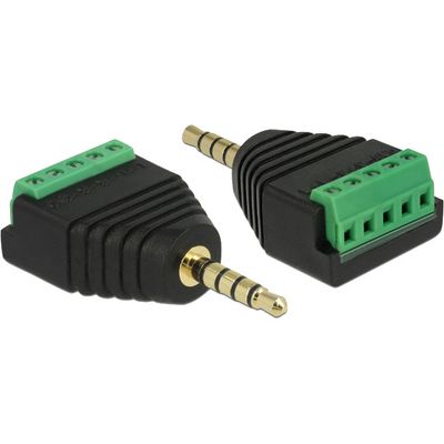 Adapter Stereo jack male 3.5 mm naar Terminal Block 5 pin Adapter