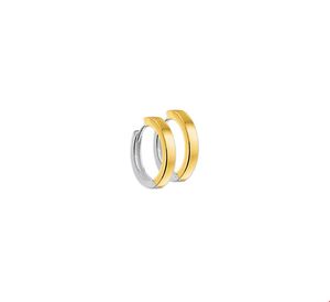 TFT Klapcreolen 2,0 Mm Vlak Bicolor Goud Glanzend