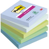 Memoblok Post-it 654 Super Sticky 76x76mm Oasis 5 stuks