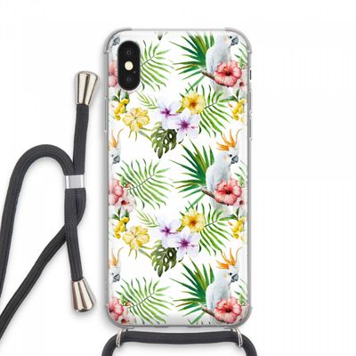 Gele kuif: iPhone XS Max Transparant Hoesje met koord