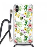 Gele kuif: iPhone XS Max Transparant Hoesje met koord