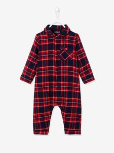 Flanellen babypyjama's aalbes ruit