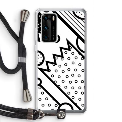 Pop Art #4: Huawei P40 Transparant Hoesje met koord