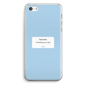 Reminder: iPhone 5 / 5S / SE Transparant Hoesje