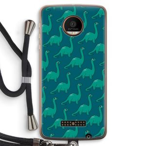 Diplodocus: Motorola Moto Z Force Transparant Hoesje met koord