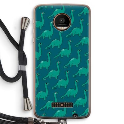 Diplodocus: Motorola Moto Z Force Transparant Hoesje met koord