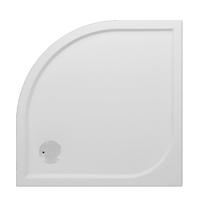 GO by Van Marcke Argon douchebak polybeton gelcoat 90x90x3cm kwartrond afvoer D90mm zonder potenstel wit EBG-9090R