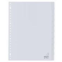 Kangaro Tabbladen A4 - 50x - grijs - met venster - 23 gaats/rings