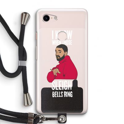 Sleigh Bells Ring: Pixel 3 Transparant Hoesje met koord