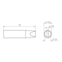 Weller RTM 036 S MS Soldeerpunt Beitelvorm Lengte soldeerpunt: 18 mm Inhoud: 1 stuk(s)