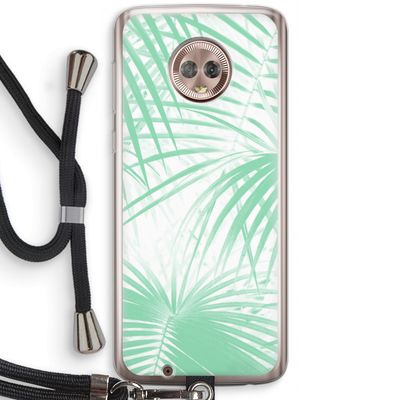 Palmbladeren: Motorola Moto G6 Transparant Hoesje met koord