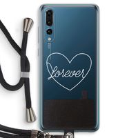 Forever heart pastel: Huawei P20 Pro Transparant Hoesje met koord