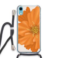 Orange Ellila flower: iPhone XR Transparant Hoesje met koord