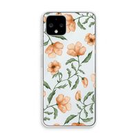 Peachy flowers: Pixel 4 Transparant Hoesje