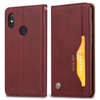 Knead huidtextuur horizontaal Flip lederen case voor Xiaomi mi 8SE met foto frame & houder & kaartsleuven & portemonnee (wijn rood)