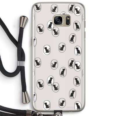 Miauw: Samsung Galaxy S7 Edge Transparant Hoesje met koord