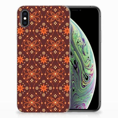 Apple iPhone Xs Max | TPU bumper | Batik Brown