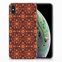Apple iPhone Xs Max | TPU bumper | Batik Brown