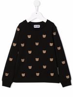 Moschino Kids sweat Teddy Bear à logo brodé - Noir - thumbnail