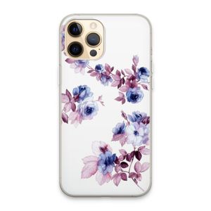 Waterverf bloemen: iPhone 13 Pro Max Transparant Hoesje