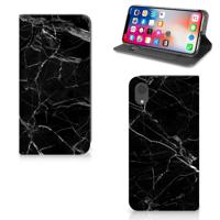 Apple iPhone Xr | Standcase | Marmer Zwart - Origineel Cadeau Vader
