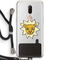 Kleine leeuw: OnePlus 6 Transparant Hoesje met koord