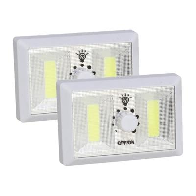 Kastlampen - 2x - dimmer - LED lampen - wit - 11 x 7.5 cm
