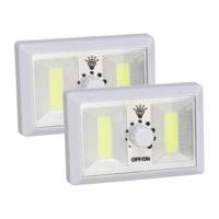 Kastlampen - 2x - dimmer - LED lampen - wit - 11 x 7.5 cm