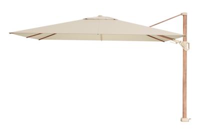 Platinum Challenger rechthoek zweefparasol T2 Premium - 2,6 x 3,5 m. - Champagne Teak