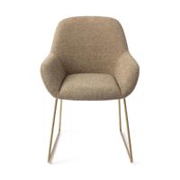 Jesper Home Kushi eetkamerstoel Moss Meadow slide gold