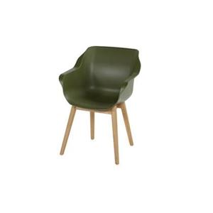 Hartman Sophie Studio dining armstoel - Moss Green - Teak poot