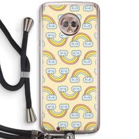 Regenboog: Motorola Moto G6 Transparant Hoesje met koord