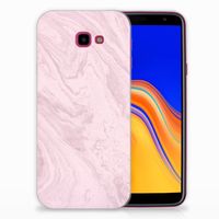 Samsung Galaxy J4 Plus (2018) TPU Siliconen Hoesje Marble Pink - Origineel Cadeau Vriendin