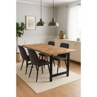 Eettafel Home ESPRIT Metaal Acacia 180 x 90 x 76 cm