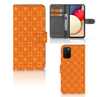 Samsung Galaxy A03s Telefoon Hoesje Batik Oranje - thumbnail