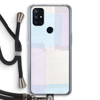 Square pastel: OnePlus Nord N10 5G Transparant Hoesje met koord