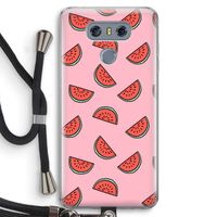 Watermeloen: LG G6 Transparant Hoesje met koord