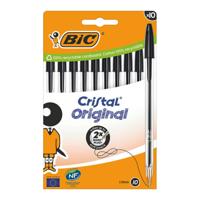 Pen Bic Cristal Zwart (10 Stuks)