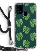 Monstera leaves: Samsung Galaxy M31 Transparant Hoesje met koord