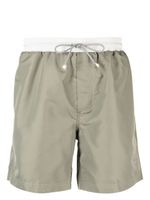 Brunello Cucinelli short de bain à logo brodé - Vert