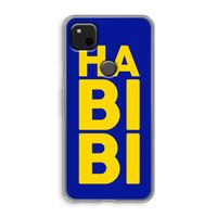 Habibi Blue: Google Pixel 4a Transparant Hoesje
