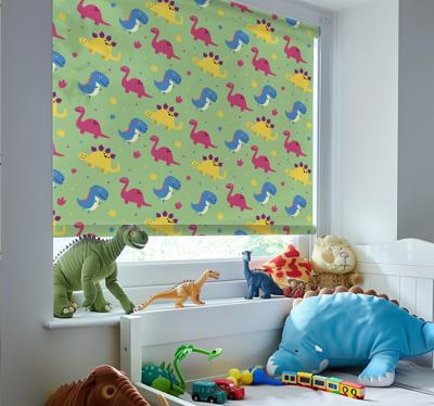 Kleurrijke stijl rolgordijn dinosaurus